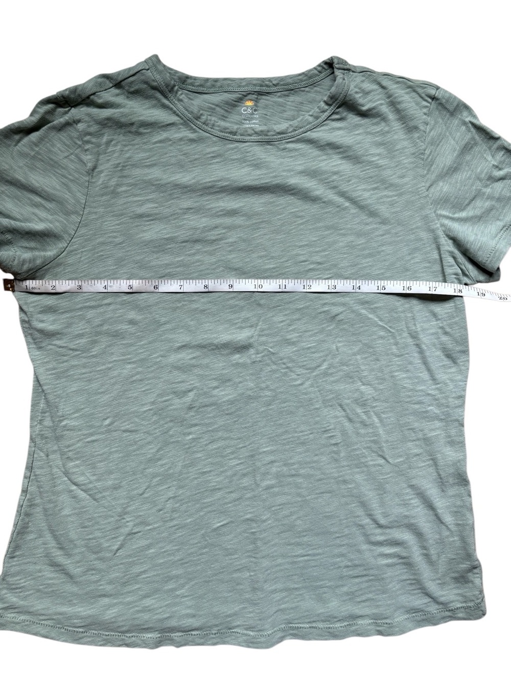C&C California Women's Sage Green Crewneck Tee Size Medium